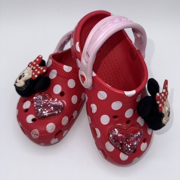 CROCS Disney Minnie Mouse Shoes Kids C 8 Classic Clog Play Toddler Sandal - Picture 10 of 10